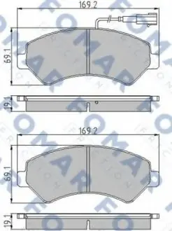 Колодки гальмівні дискові FO 930681 FOMAR FO930681