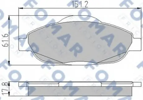 Колодки тормозные дисковые FO 929581 FOMAR FO929581