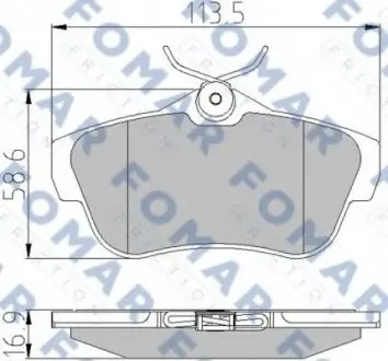 Колодки тормозные дисковые FO 930381 FOMAR FO930381