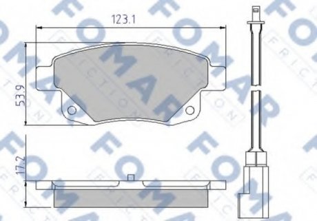 Колодки тормозные дисковые FO 925281 FOMAR FO925281 (фото 1)