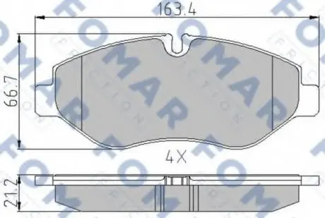 Колодки гальмівні дискові FO 929381 FOMAR FO929381