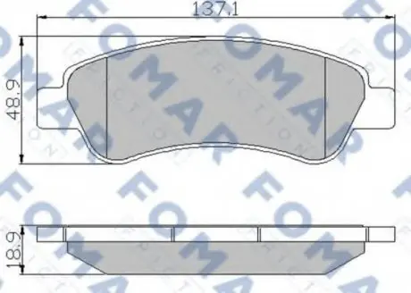 Колодки гальмівні дискові FO 924381 FOMAR FO924381