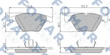 Колодки тормозные дисковые FO 922681 FOMAR FO922681