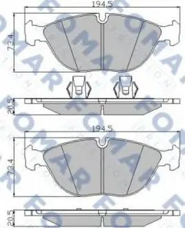 Колодки тормозные дисковые FO 922281 FOMAR FO922281