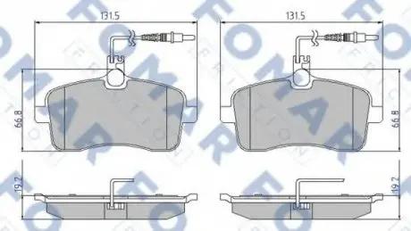Колодки гальмівні дискові FO 919881 FOMAR FO919881