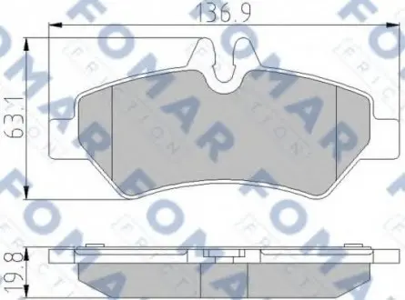 Колодки гальмівні дискові FO 921381 FOMAR FO921381