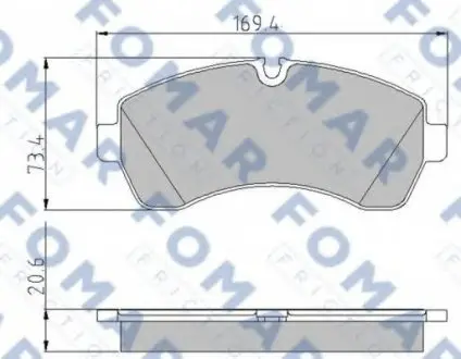 Колодки тормозные дисковые FO 921481 FOMAR FO921481