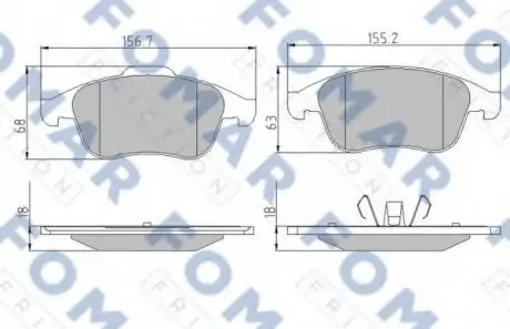 Колодки тормозные дисковые FO 886381 FOMAR FO886381