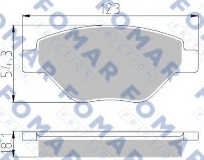 Колодки тормозные дисковые FO 914381 FOMAR FO914381