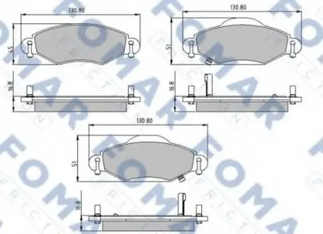 Колодки тормозные дисковые FO 913081 FOMAR FO913081