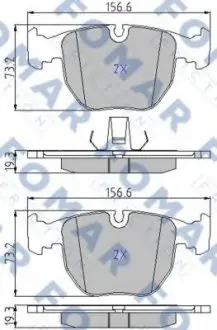 Колодки тормозные дисковые FO 900081 FOMAR FO900081