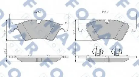 Колодки гальмівні дискові FO 858781 FOMAR FO858781