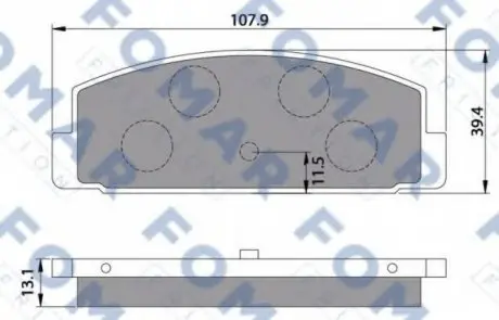 Колодки тормозные дисковые FO 680181 FOMAR FO680181