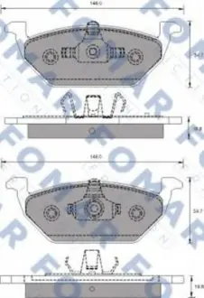 Колодки тормозные дисковые FO 687681 FOMAR FO687681