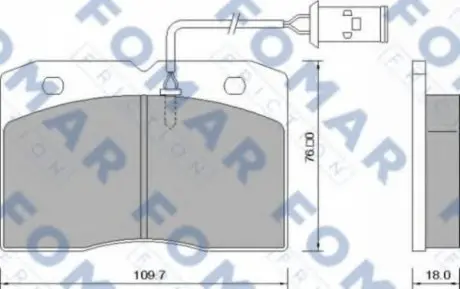 Колодки гальмівні дискові FO 628281 FOMAR FO628281