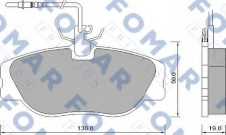 Колодки гальмівні дискові FO 629081 FOMAR FO629081 (фото 1)