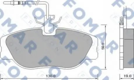 Колодки тормозные дисковые FO 629081 FOMAR FO629081