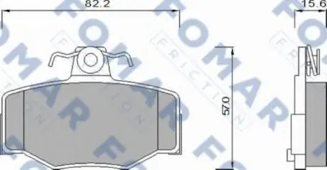 Колодки гальмівні дискові FO 630981 FOMAR FO630981