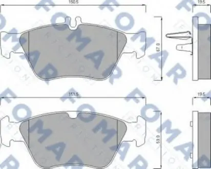 Колодки тормозные дисковые FO 637781 FOMAR FO637781