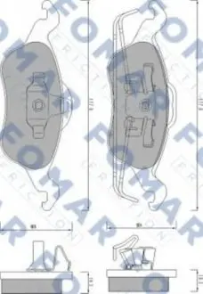 Колодки тормозные дисковые FO 668881 FOMAR FO668881