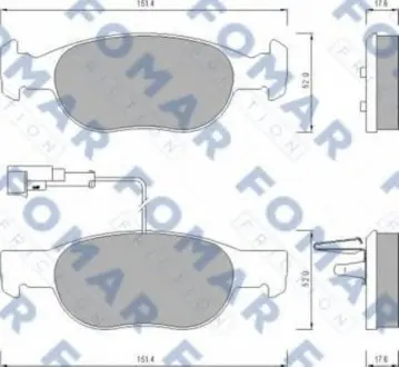 Колодки тормозные дисковые FO 624381 FOMAR FO624381