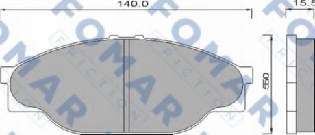 Колодки гальмівні дискові FO 493981 FOMAR FO493981 (фото 1)