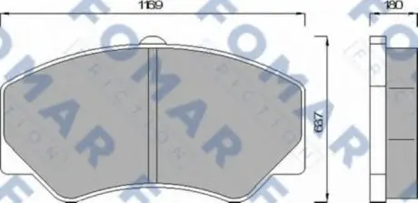 Колодки тормозные дисковые FO 498381 FOMAR FO498381 (фото 1)