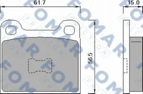 Колодки гальмівні дискові FO 460888 FOMAR FO460888
