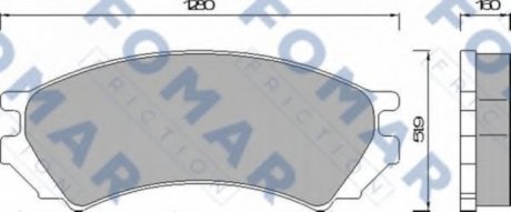 Колодки тормозные дисковые FO 461881 FOMAR FO461881