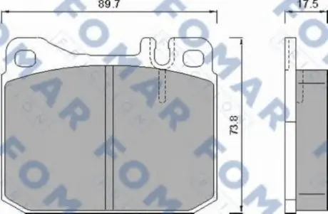 Колодки гальмівні дискові FO 467981 FOMAR FO467981