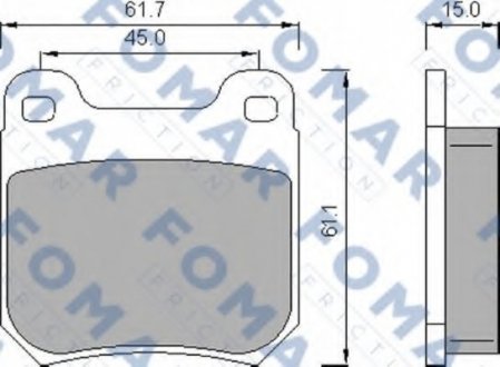 Колодки тормозные дисковые FO 468781 FOMAR FO468781 (фото 1)