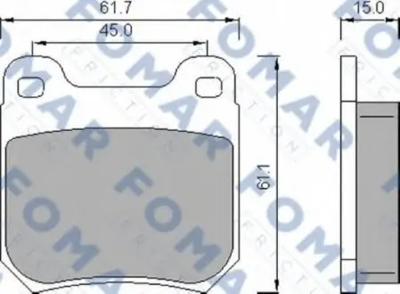 Колодки тормозные дисковые FO 468781 FOMAR FO468781