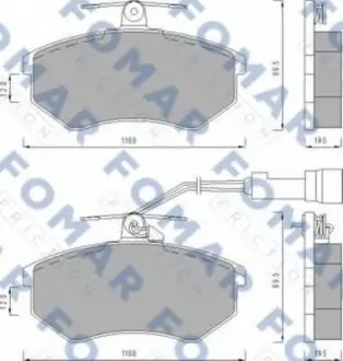 Колодки гальмівні дискові FO 488681 FOMAR FO488681 (фото 1)