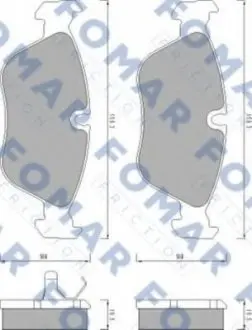 Колодки тормозные дисковые FO 457481 FOMAR FO457481