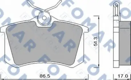 Колодки тормозные дисковые FO 448181 FOMAR FO448181
