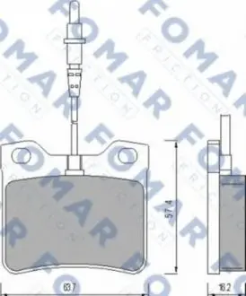 Колодки тормозные дисковые FO 454881 FOMAR FO454881