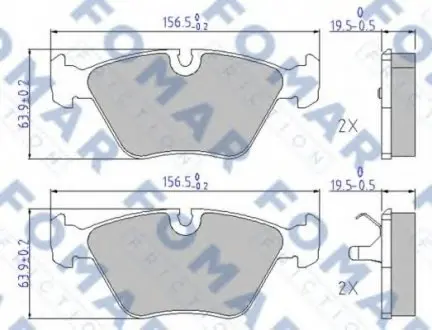 Колодки тормозные дисковые FO 449481 FOMAR FO449481