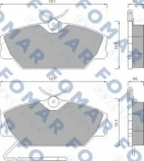 Колодки тормозные дисковые FO 447881 FOMAR FO447881