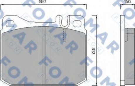 Колодки тормозные дисковые FO 424281 FOMAR FO424281