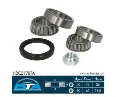 Підшипник колеса,комплект BTA H2C017BTA