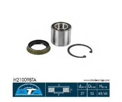 Комплект подшипника ступицы колеса BTA H21009BTA