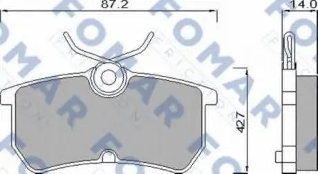 Колодки тормозные дисковые FO 668781 FOMAR FO668781