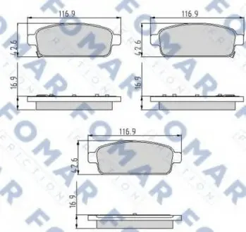 Колодки гальмівні дискові FO 936481 FOMAR FO936481