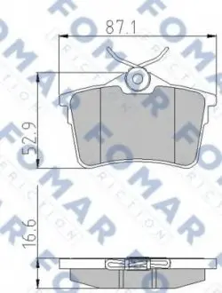 Колодки тормозные дисковые FO 935781 FOMAR FO935781