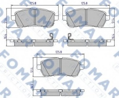 Колодки тормозные дисковые FO 935981 FOMAR FO935981