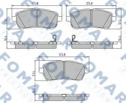 Колодки гальмівні дискові FO 935981 FOMAR FO935981