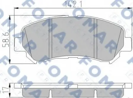 Колодки гальмівні дискові FO 933681 FOMAR FO933681