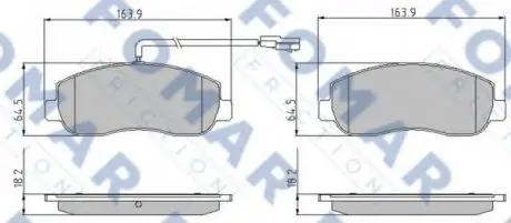 Колодки тормозные дисковые FO 935581 FOMAR FO935581