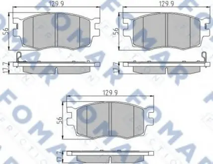 Колодки гальмівні дискові FO 932681 FOMAR FO932681