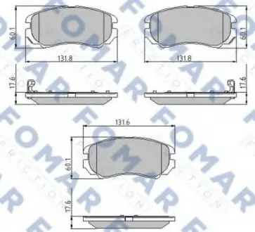 Колодки тормозные дисковые FO 932381 FOMAR FO932381
